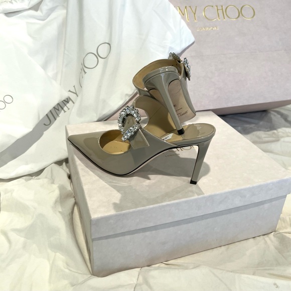 Jimmy Choo Patent Leather Mules with Crystal Buckle size 6 or 36 - Picture 3 of 14
